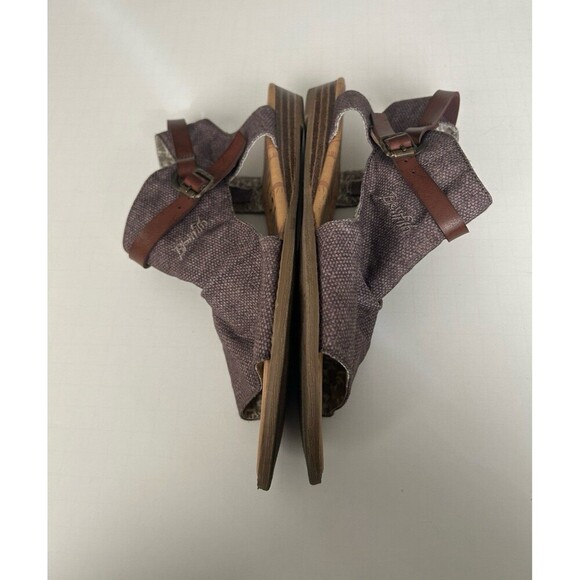 Women’s Blowfish Malibu Micro Wedge Open Toe Sandal Brown, Size 8.5 - Picture 3 of 6